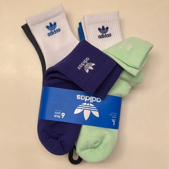 adidas Originals Trefoil 6-Pack Quarter Socks - Picture 4 of 10